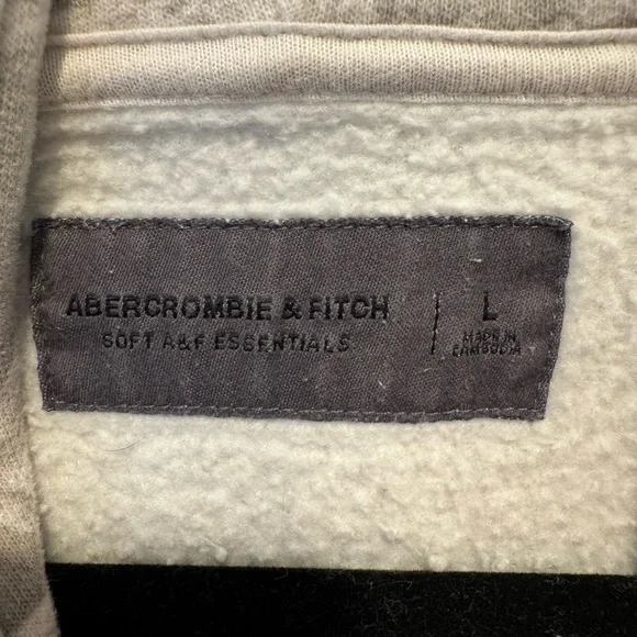 Mens Abercrombie & Fitch Soft Essentials Grey White Camo Hoodie Size L - Picture 6 of 13